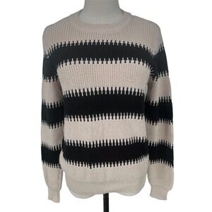 ICHI Women's Striped Pullover Sweater Multicolor SMALL Long Sleeve - AC